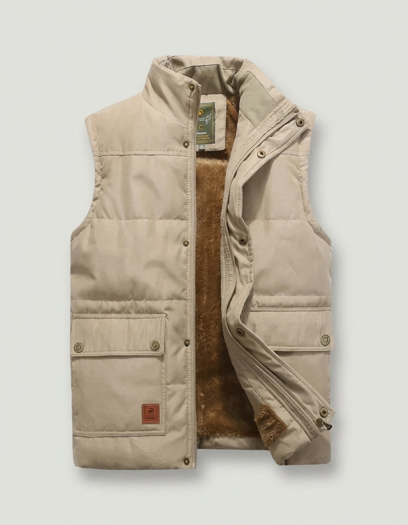 PLUXSTYLE::numise::mens-lightweight-everyday-vest::pack-khaki