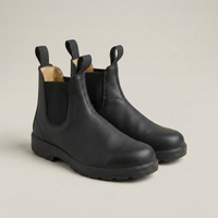 PLUXSTYLE::numise::pull-tab-chelsea-boots::closeup-detail