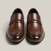 PLUXSTYLE::numise::mens-horsebit-moc-toe-loafers::pack-brown