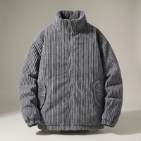 PLUXSTYLE::numise::mens-oversized-stand-collar-parka::pack-grey