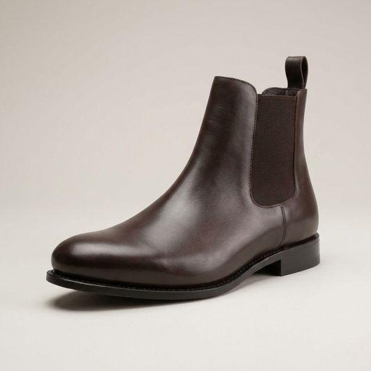 PLUXSTYLE::numise::mens-dark-brown-chelsea-boots-1::closeup-hero