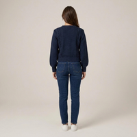 PLUXSTYLE::numise::drop-shoulder-cardigan::back