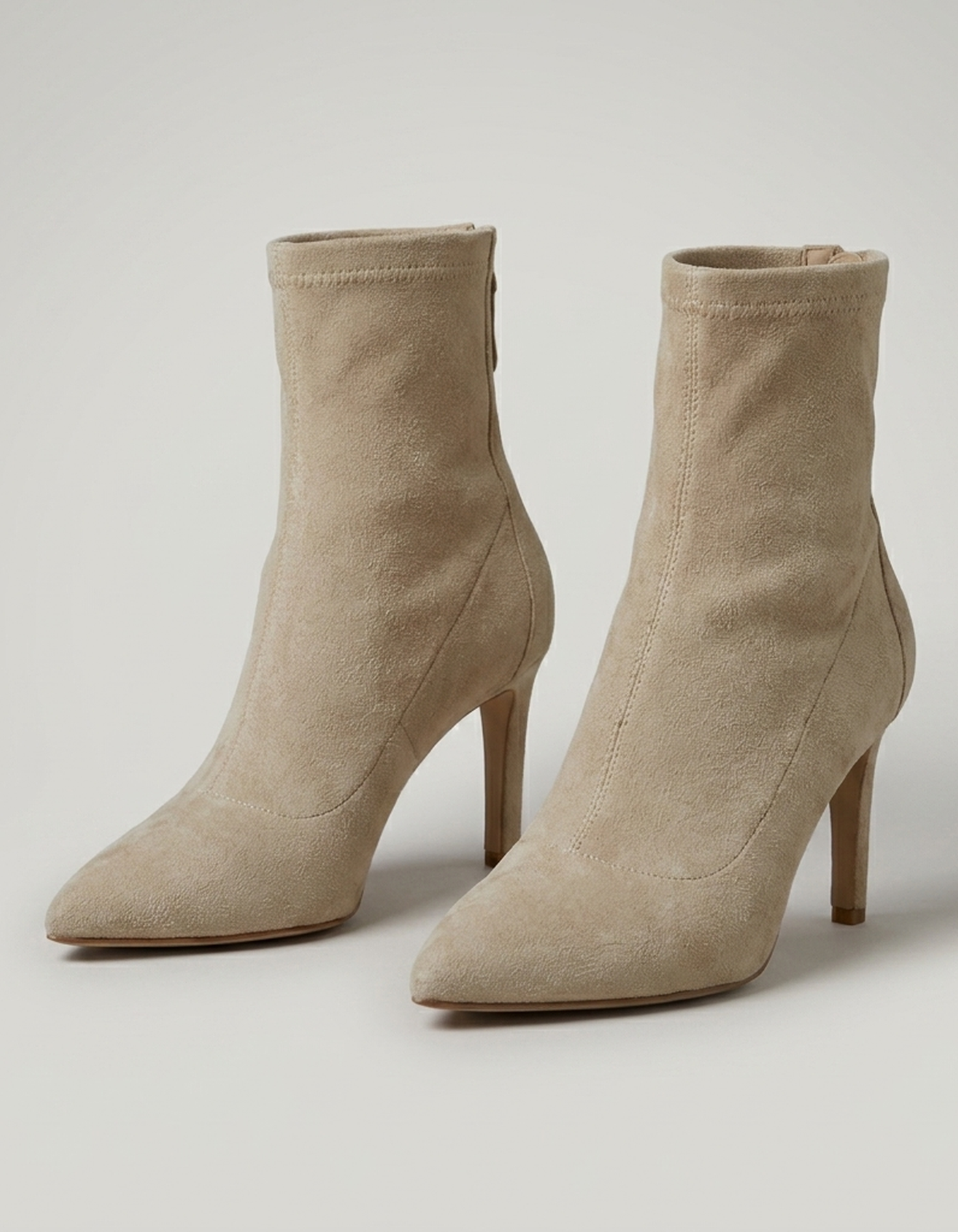 PLUXSTYLE::numise::womens-pointed-toe-zip-ankle-boots::pack-beige