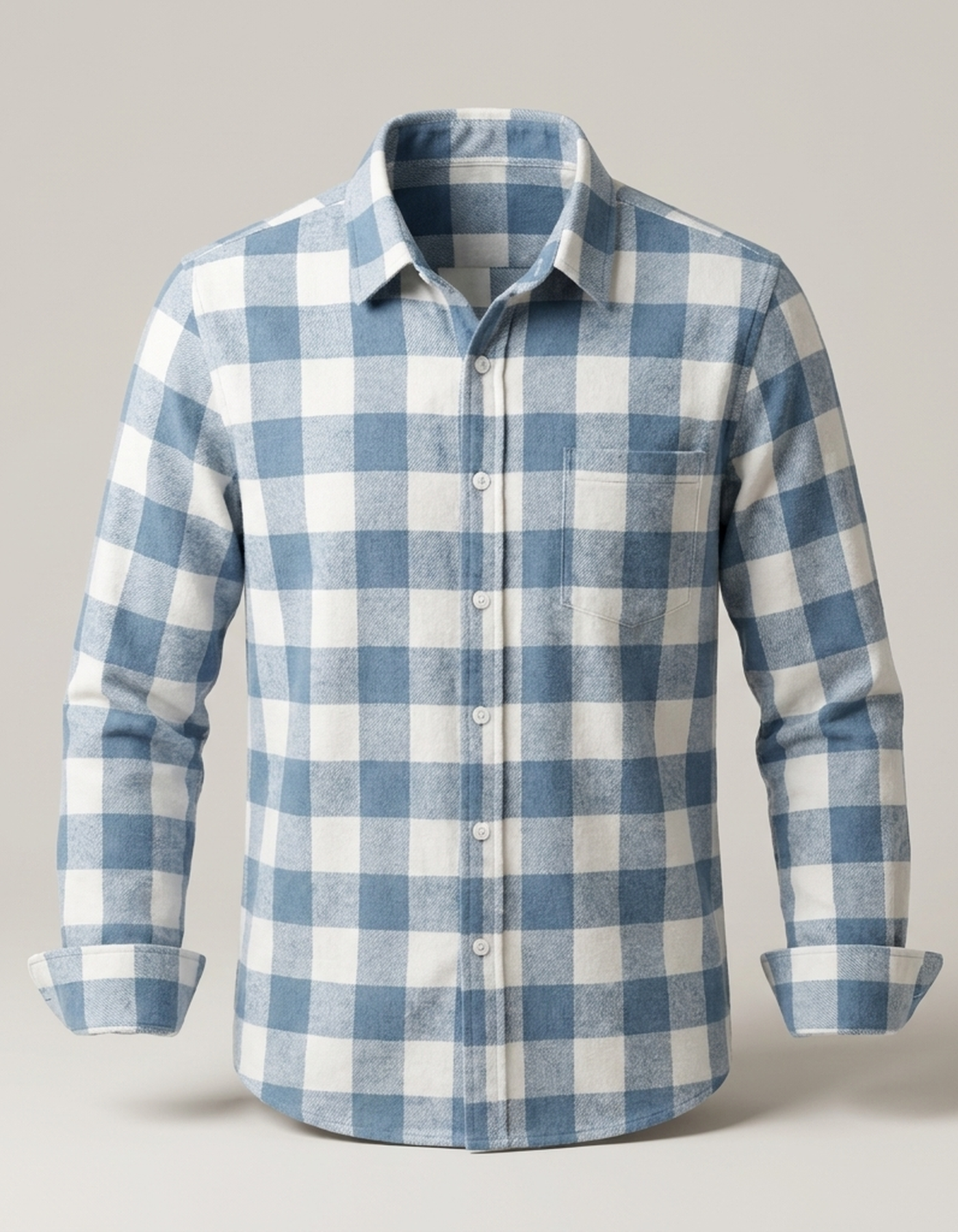 PLUXSTYLE::numise::mens-slim-fit-plaid-shirt::pack-blue