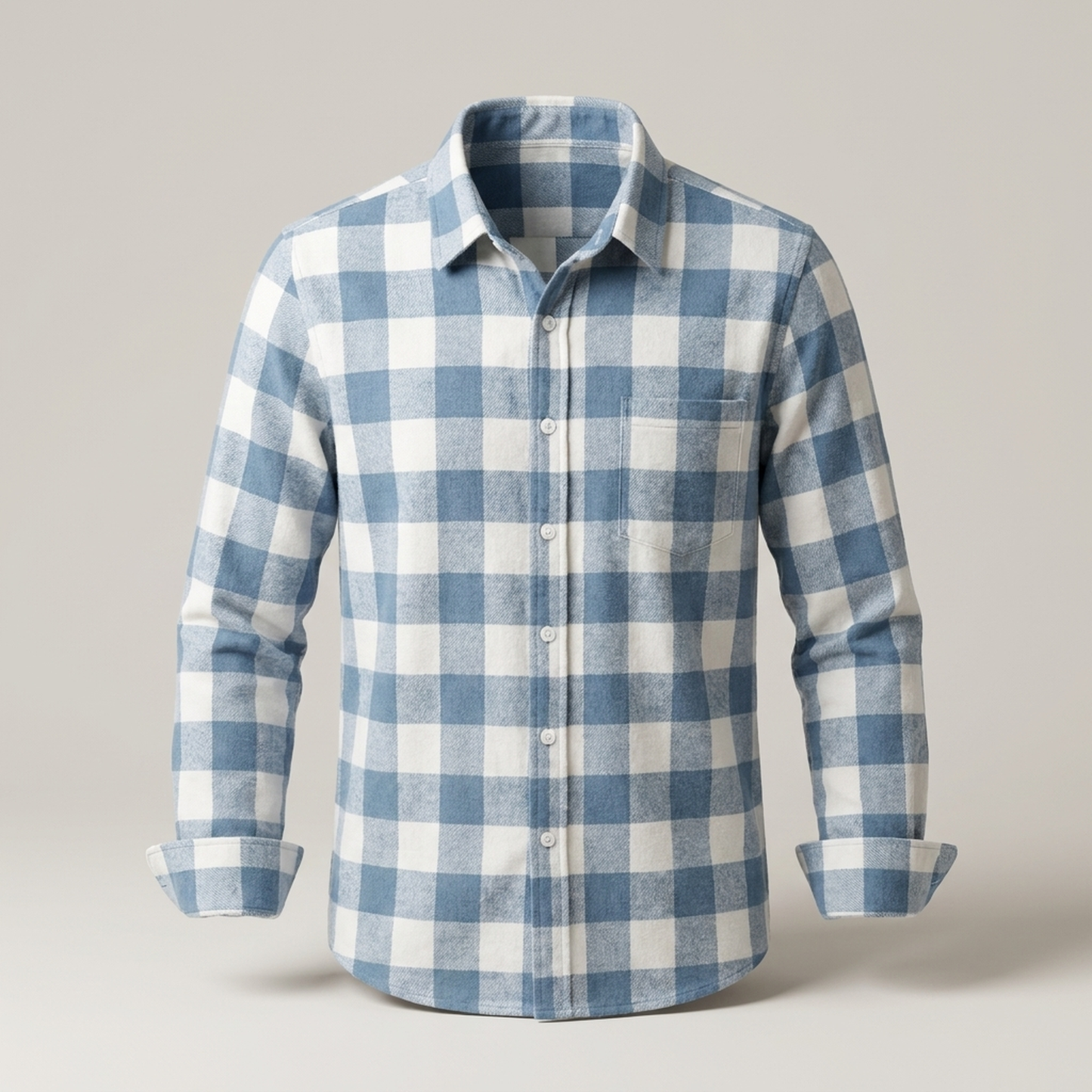 PLUXSTYLE::numise::mens-slim-fit-plaid-shirt::pack-blue