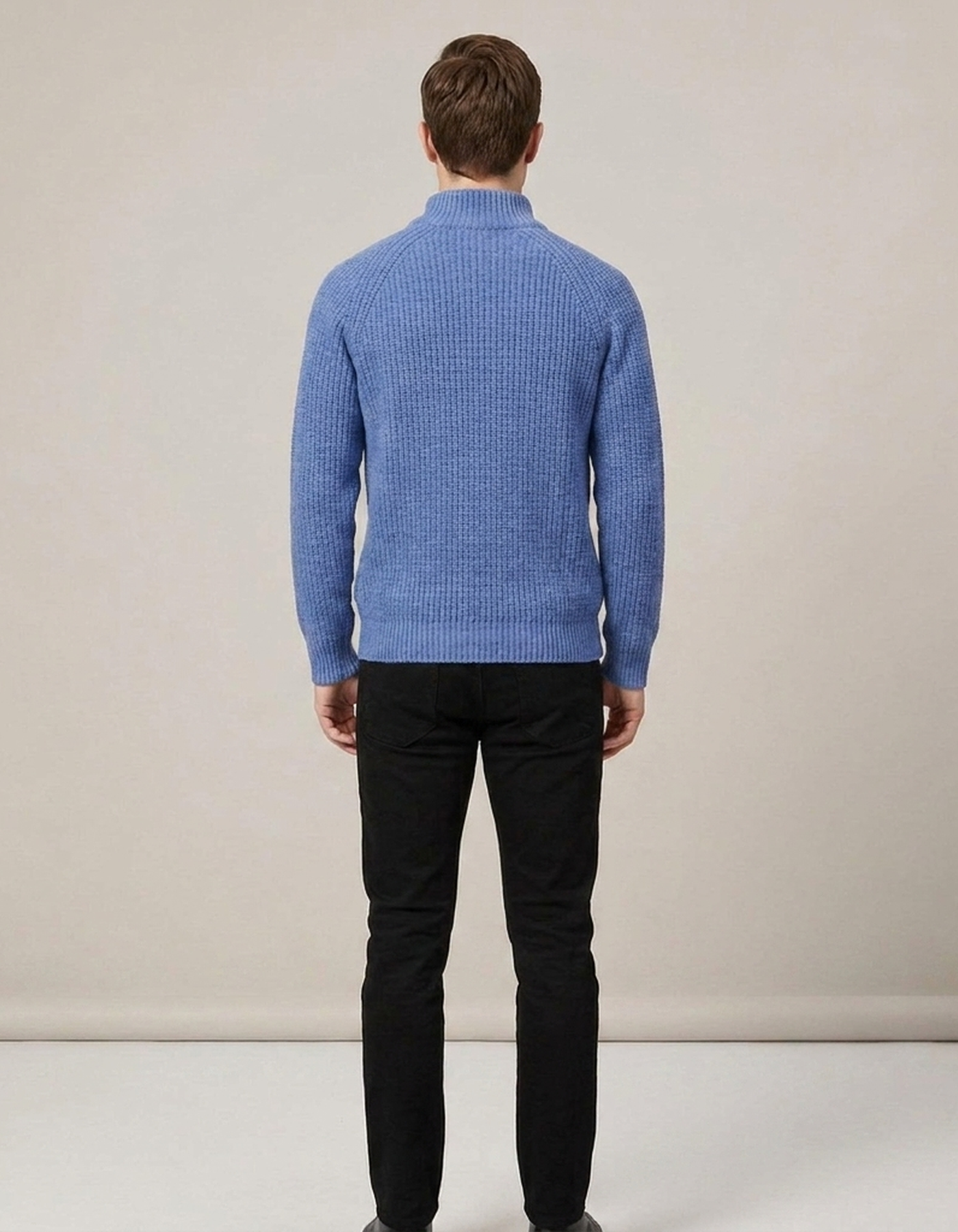 PLUXSTYLE::numise::mens-refined-turtleneck-sweater::back