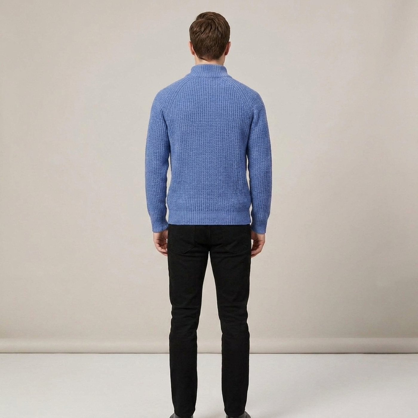 PLUXSTYLE::numise::mens-refined-turtleneck-sweater::back