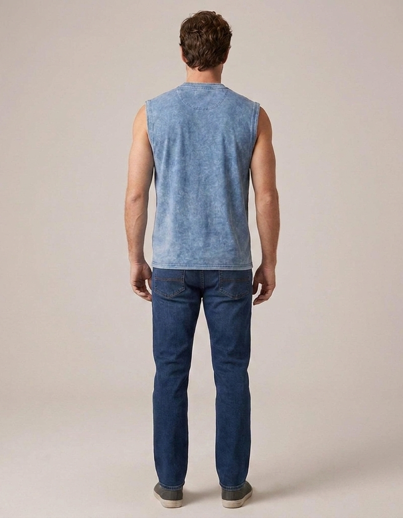 PLUXSTYLE::numise::mens-relaxed-henley-tank-top::back