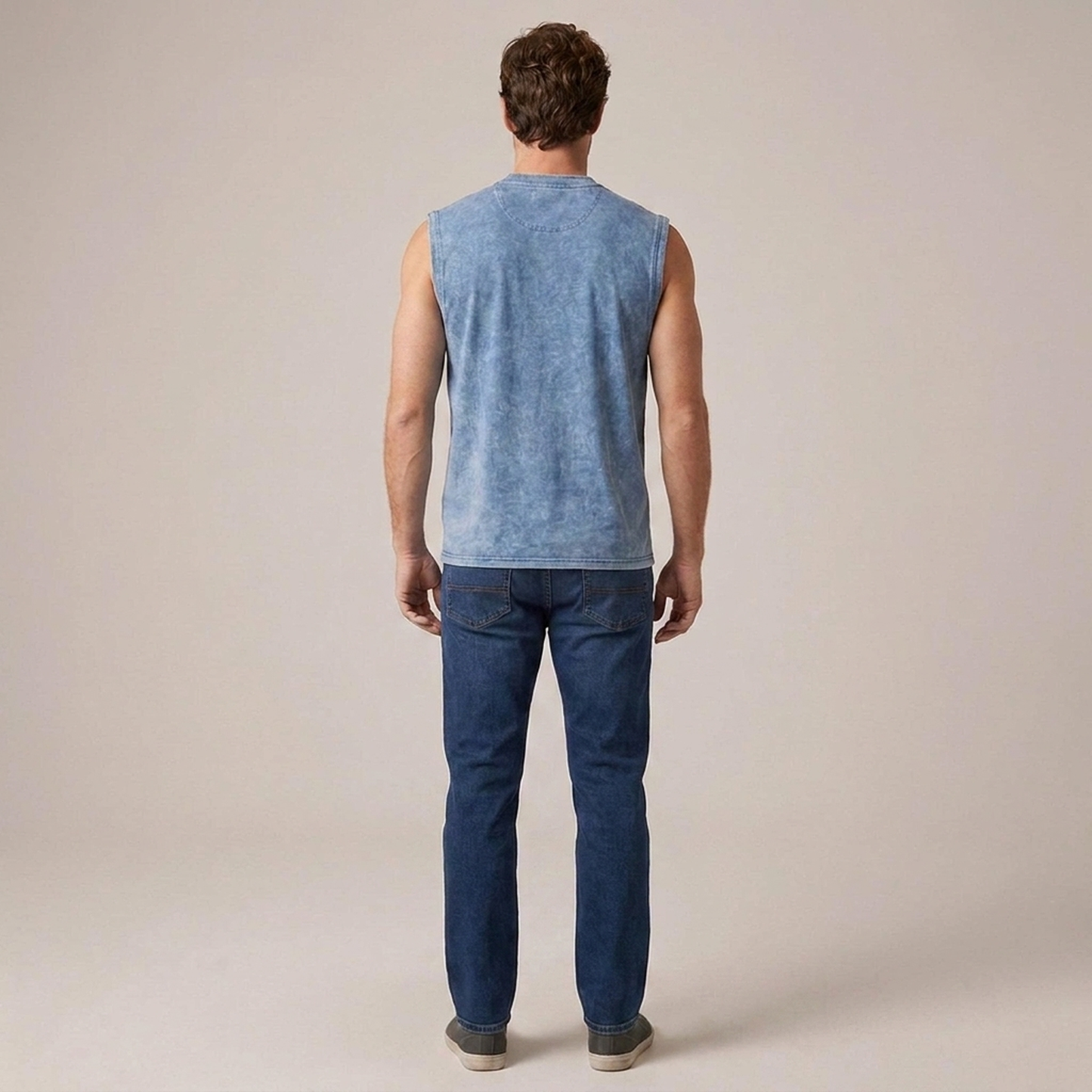 PLUXSTYLE::numise::mens-relaxed-henley-tank-top::back