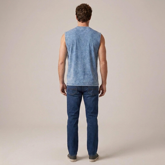 PLUXSTYLE::numise::mens-relaxed-henley-tank-top::back