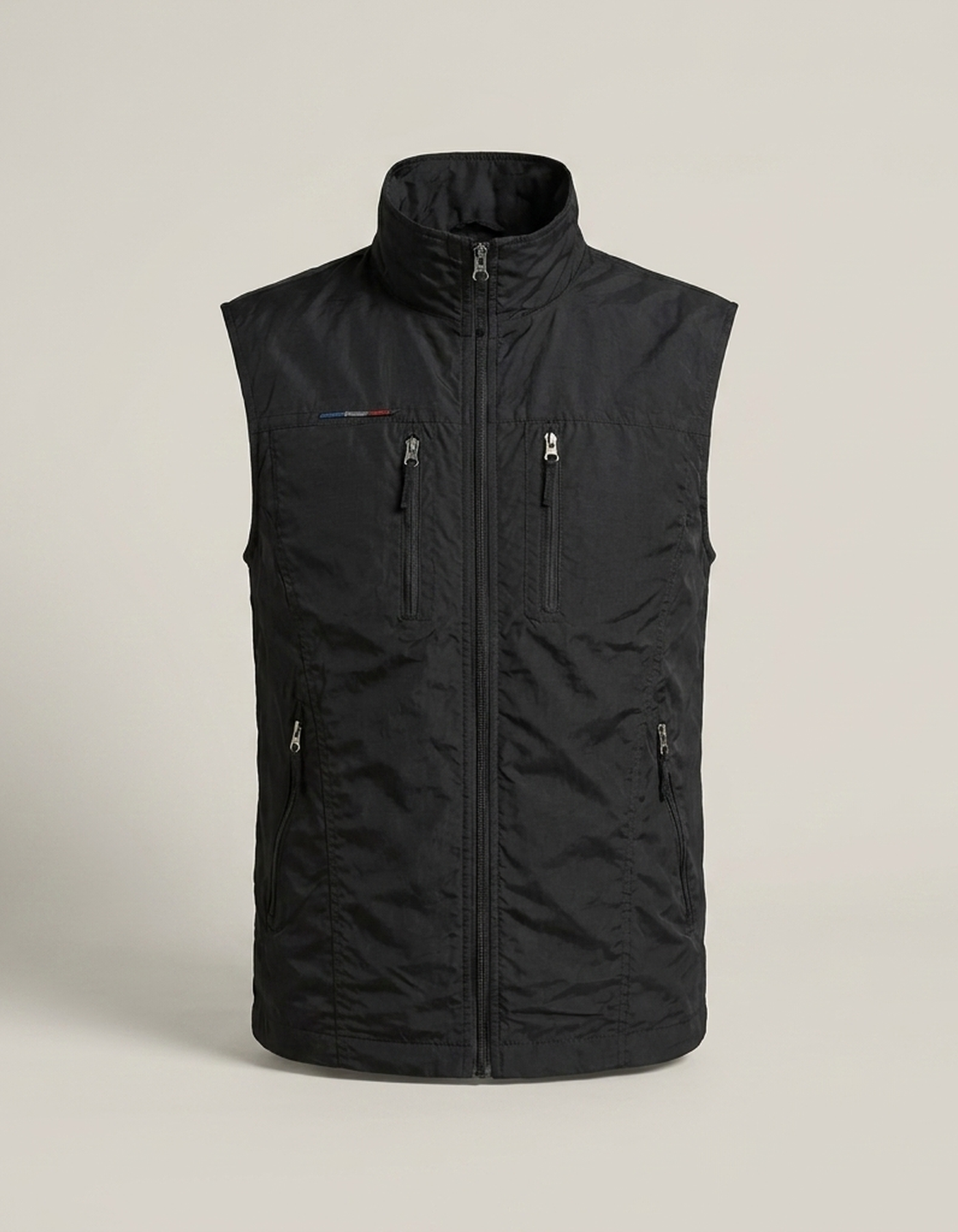 PLUXSTYLE::numise::mens-zip-vest-with-storage::pack-black