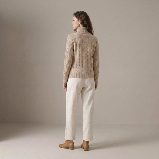 PLUXSTYLE::numise::addison-turtleneck-sweater::back