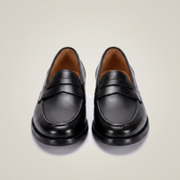 PLUXSTYLE::numise::mens-ribbed-sole-penny-loafers::pack-black