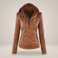 PLUXSTYLE::numise::womens-detachable-hood-parka::pack-khaki