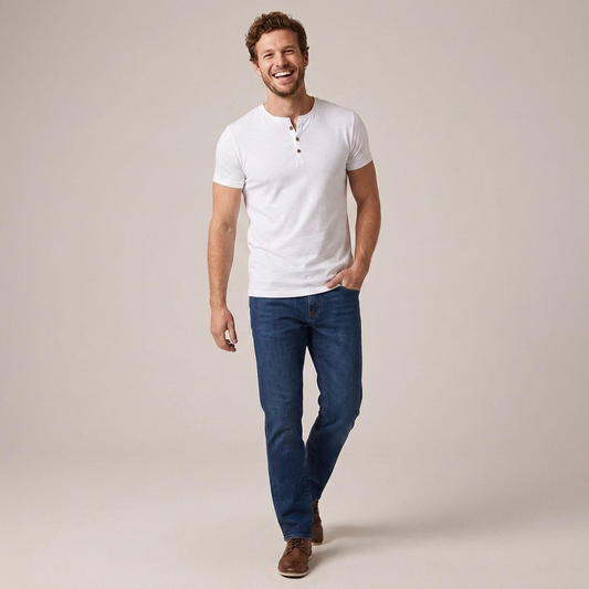 PLUXSTYLE::numise::mens-streamlined-henley-top::front