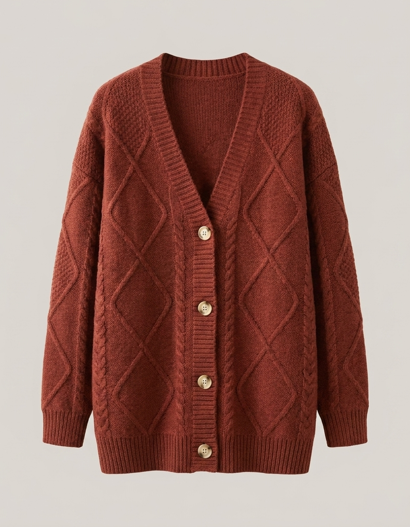 PLUXSTYLE::numise::womens-longline-cardigan::pack-red