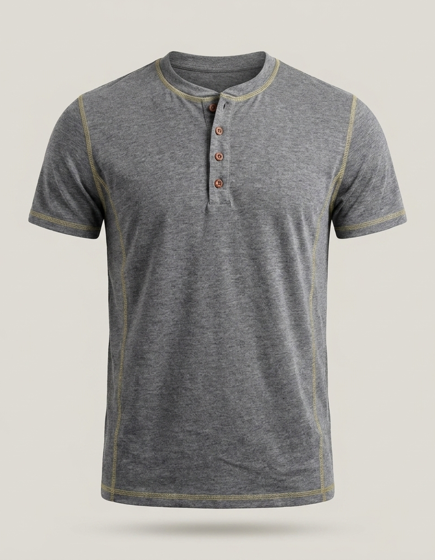 PLUXSTYLE::numise::mens-regular-fit-henley-top::pack-grey