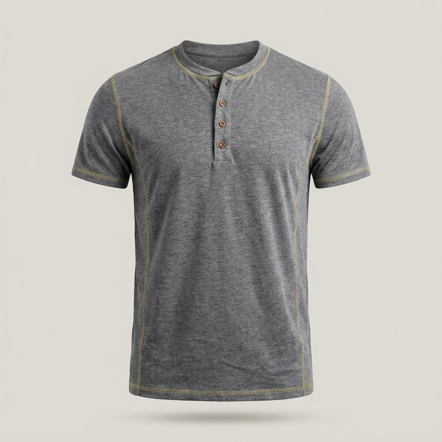 PLUXSTYLE::numise::mens-regular-fit-henley-top::pack-grey