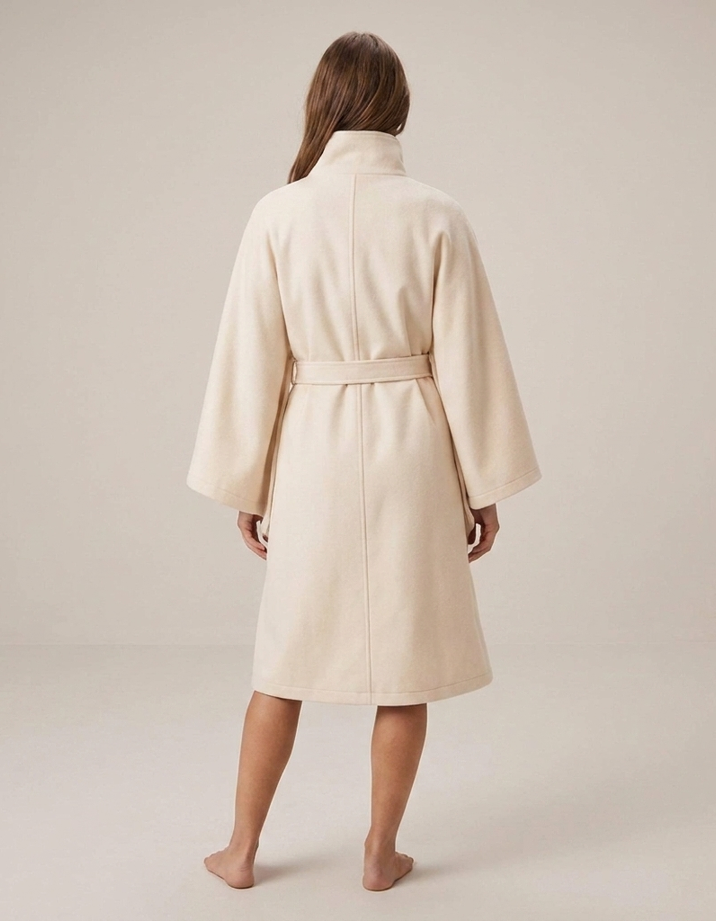 PLUXSTYLE::numise::tie-waist-cape-parka::back