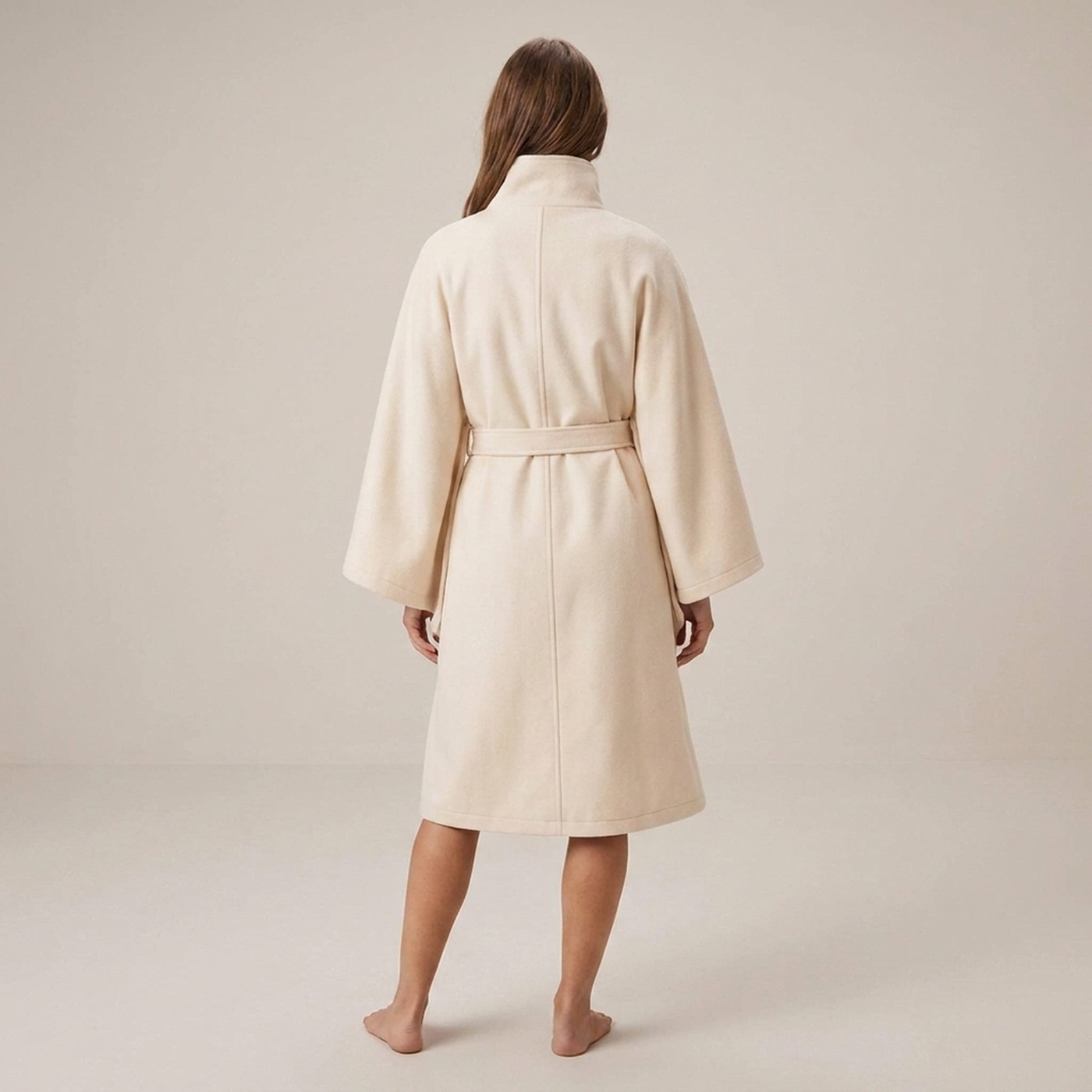 PLUXSTYLE::numise::tie-waist-cape-parka::back