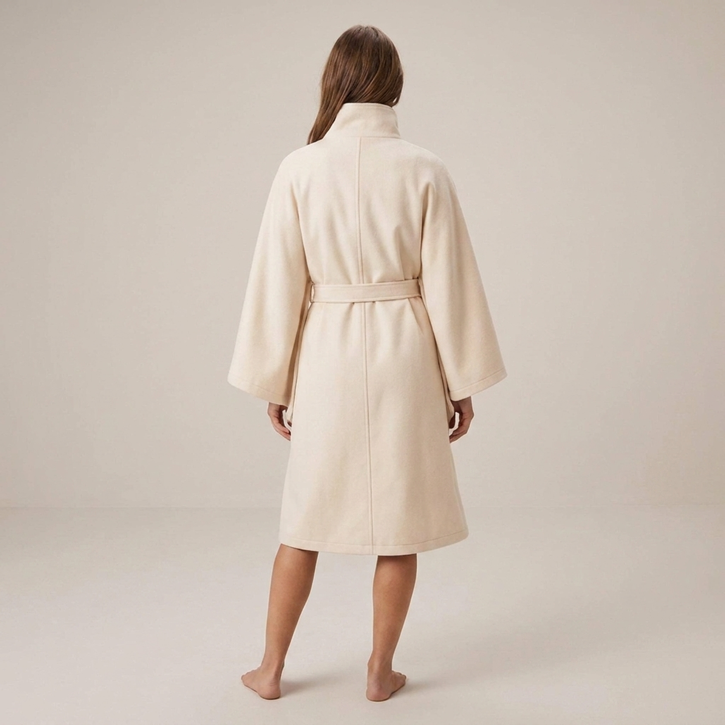 PLUXSTYLE::numise::tie-waist-cape-parka::back
