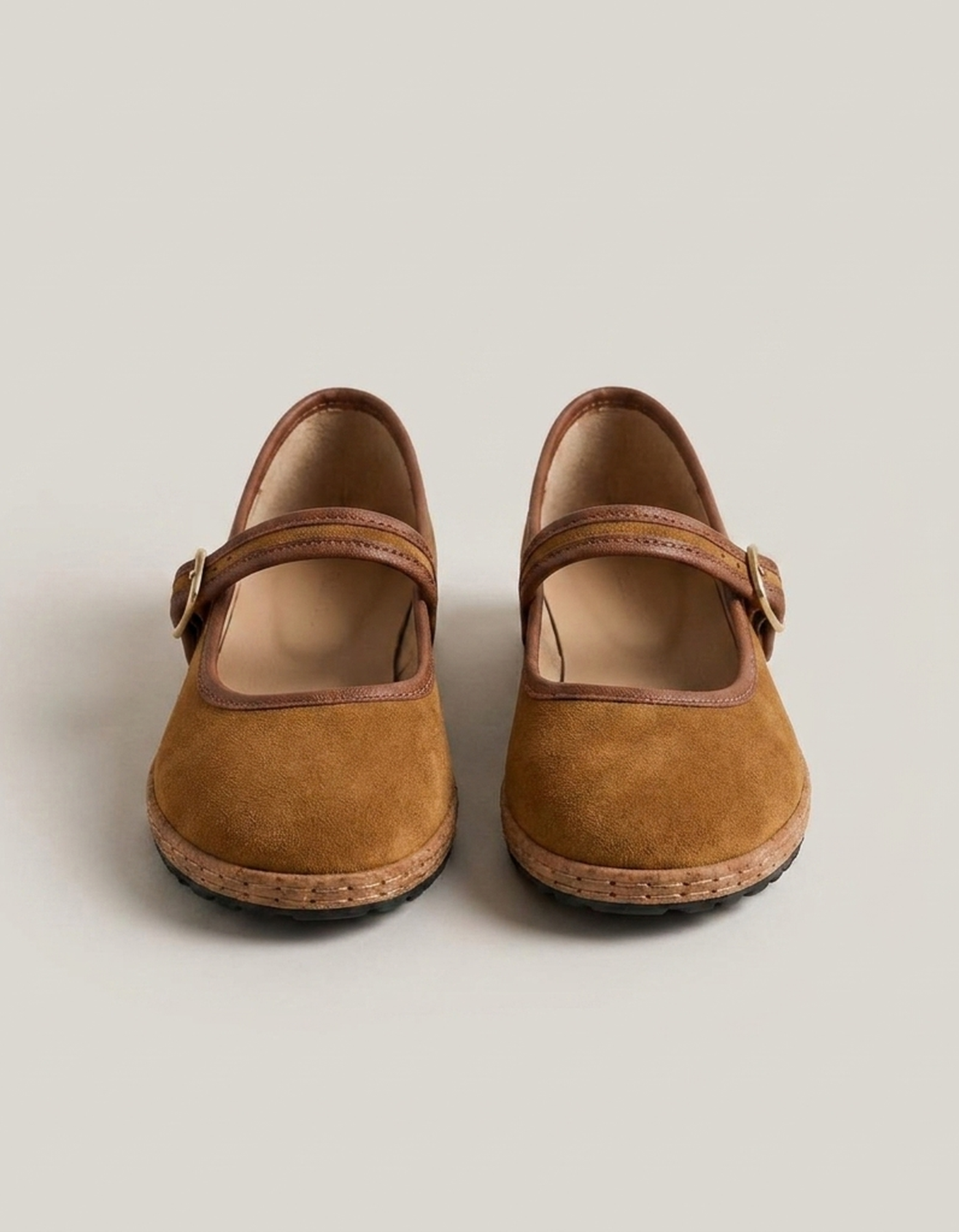 PLUXSTYLE::numise::mary-jane-ballet-flats::pack-khaki