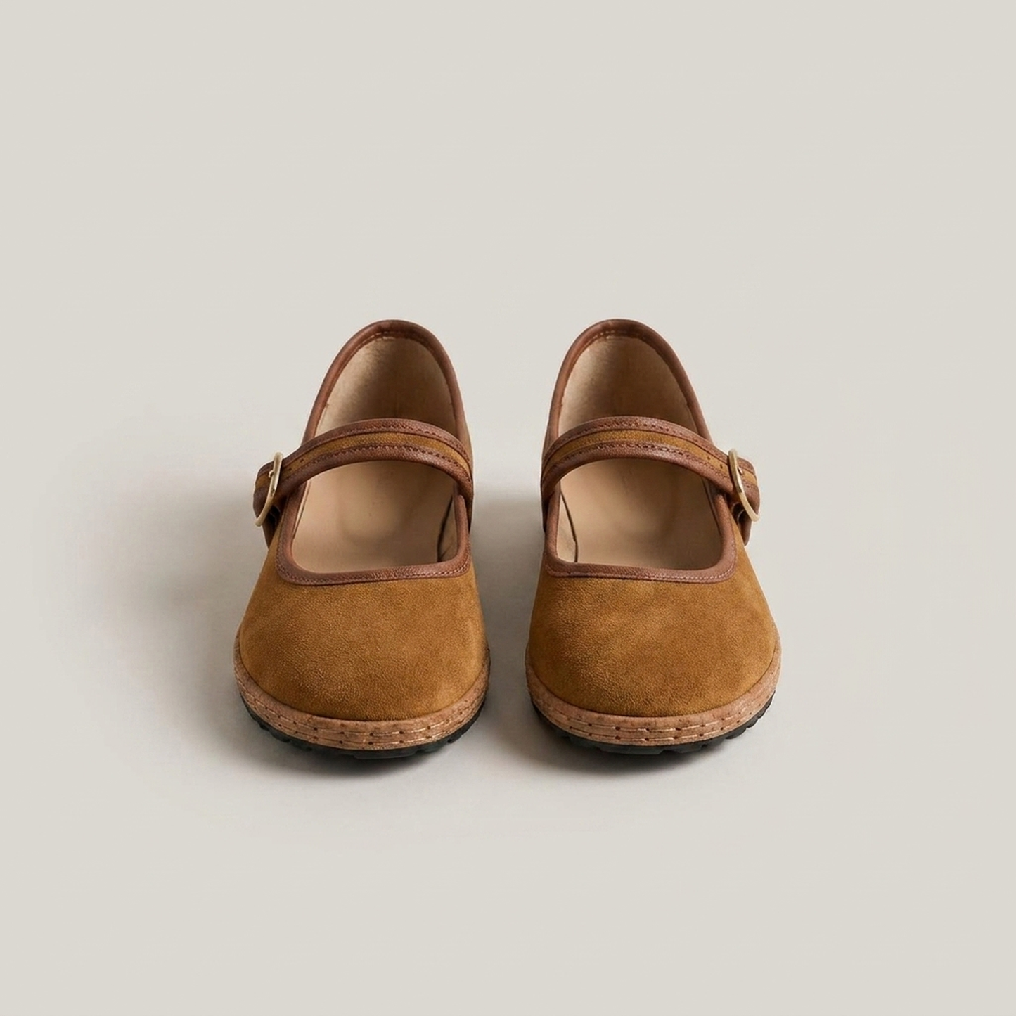 PLUXSTYLE::numise::mary-jane-ballet-flats::pack-khaki