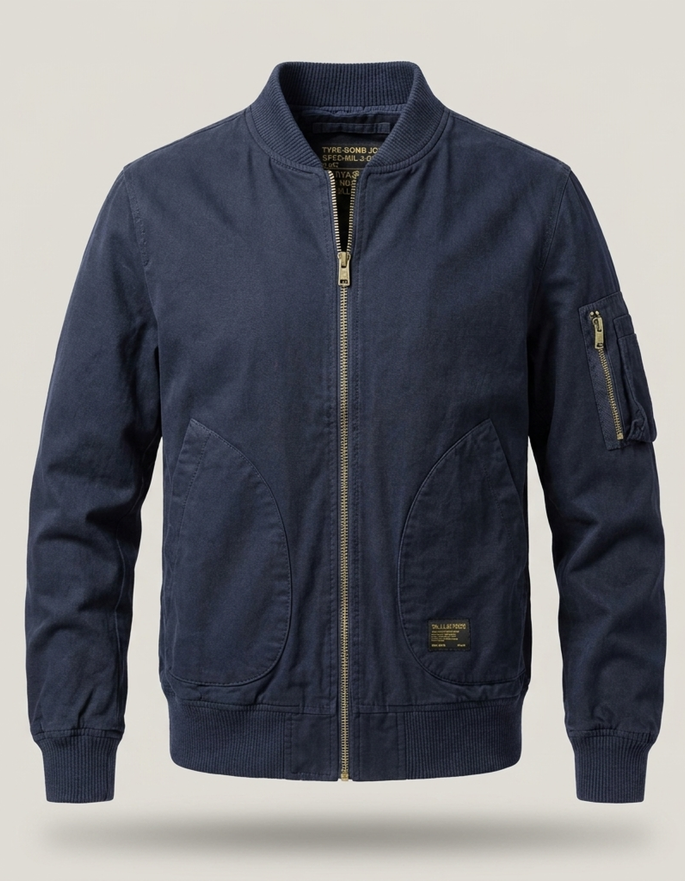 PLUXSTYLE::numise::mens-ribbed-trim-parka::pack-navy-blue