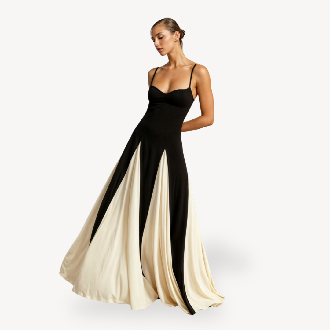 Emery | Women's Contrast Maxi Evening Dress
