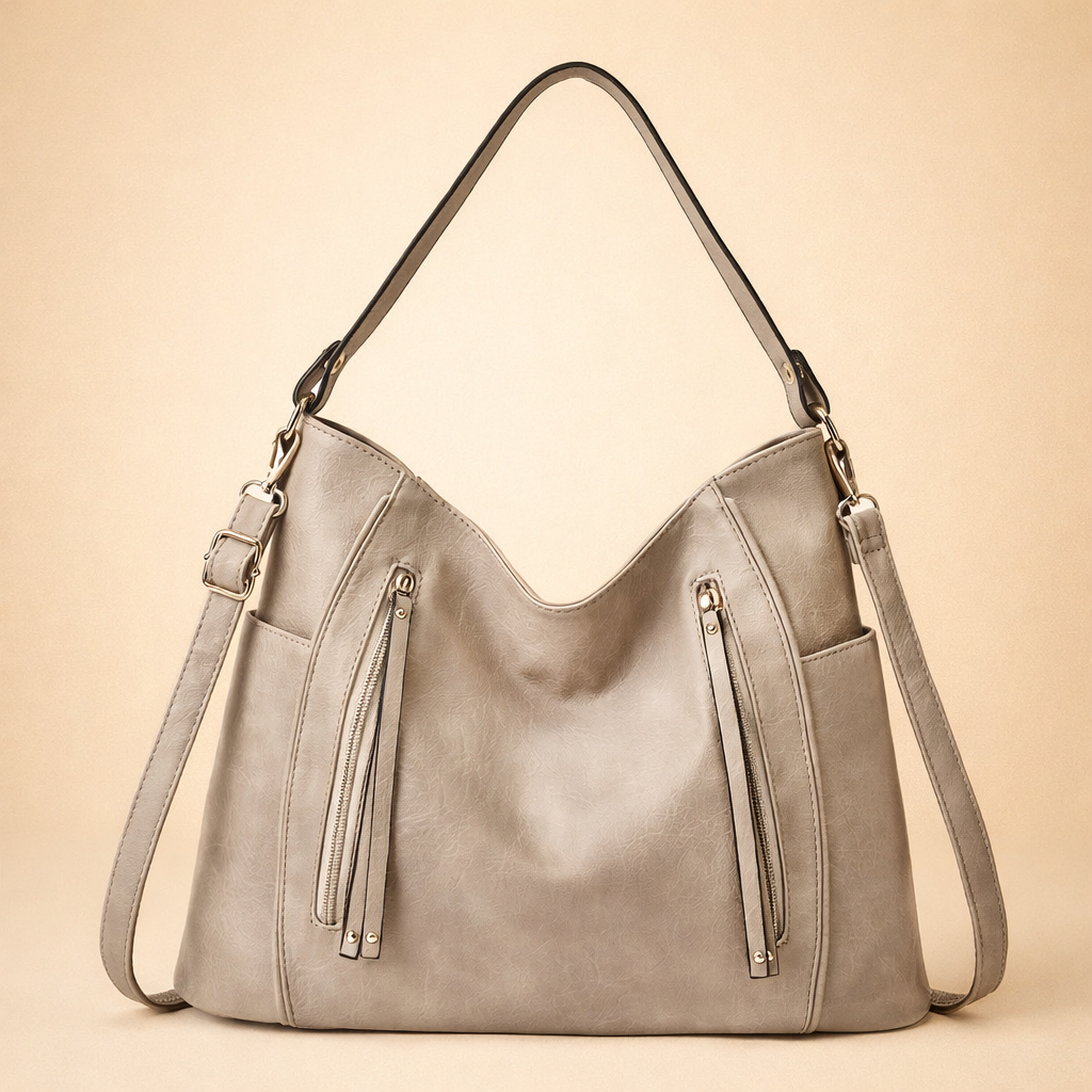 Spacious Shoulder Tote with Stylish Tassel Accent