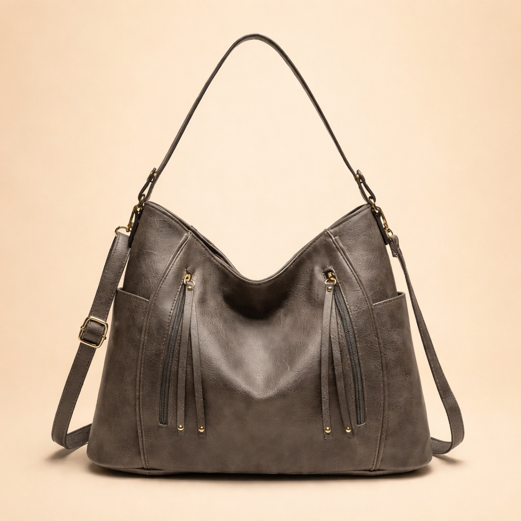 Spacious Shoulder Tote with Stylish Tassel Accent