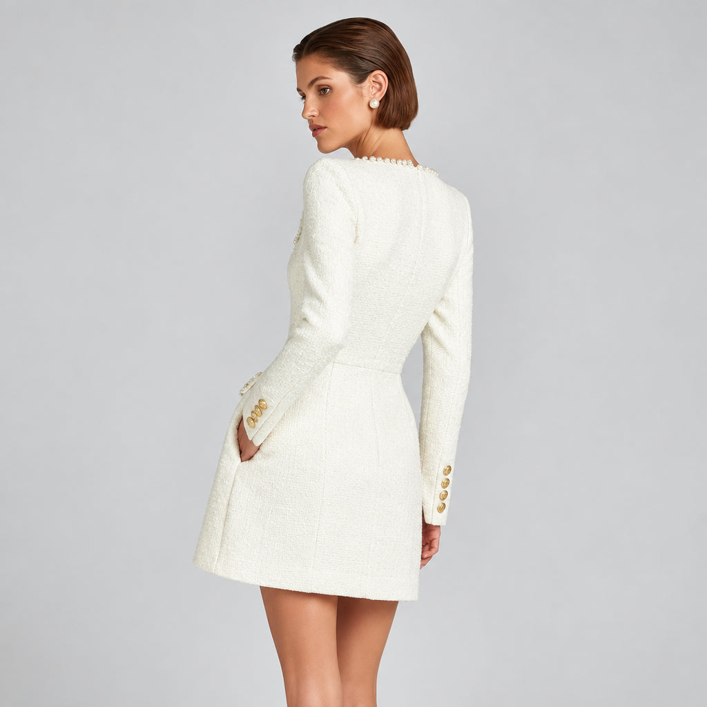 Elodie Mini-Kleid mit Perlenbesatz