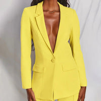 Ensemble Evelyn avec blazer ajusté et pantalon à jambes larges