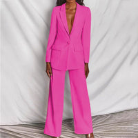 Ensemble Evelyn avec blazer ajusté et pantalon à jambes larges