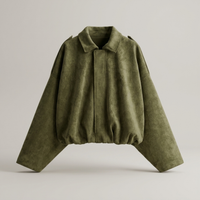 PLUXSTYLE::numise::oversized-bomber-parka::pack-army-green