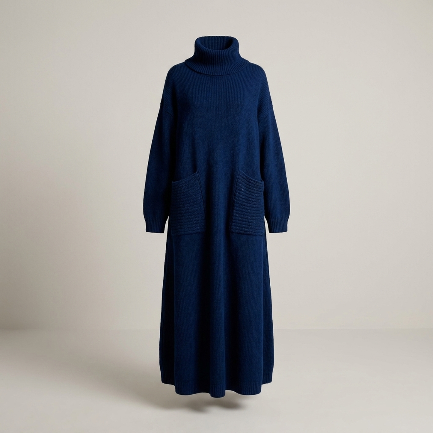 PLUXSTYLE::numise::alyndra-high-neck-maxi-dress::pack-navy-blue