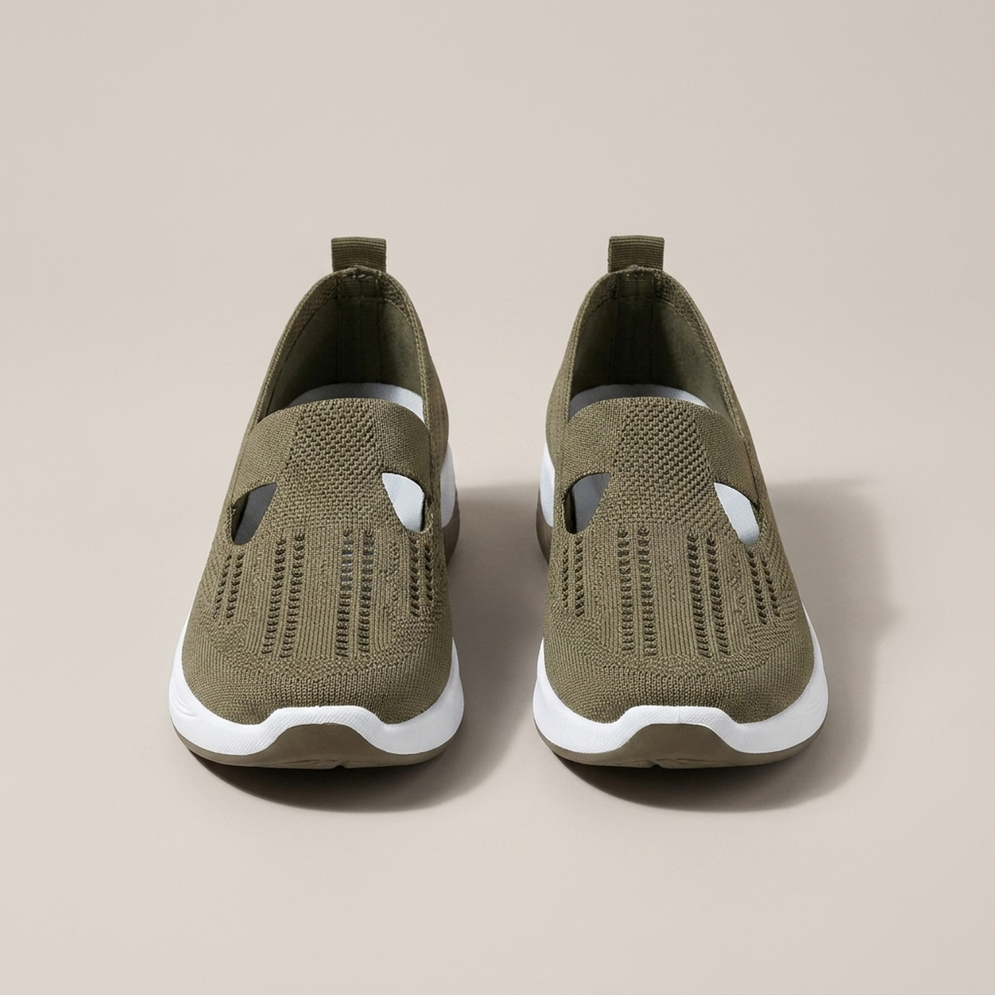PLUXSTYLE::numise::daria-supportive-slip-on-shoes::pack-khaki