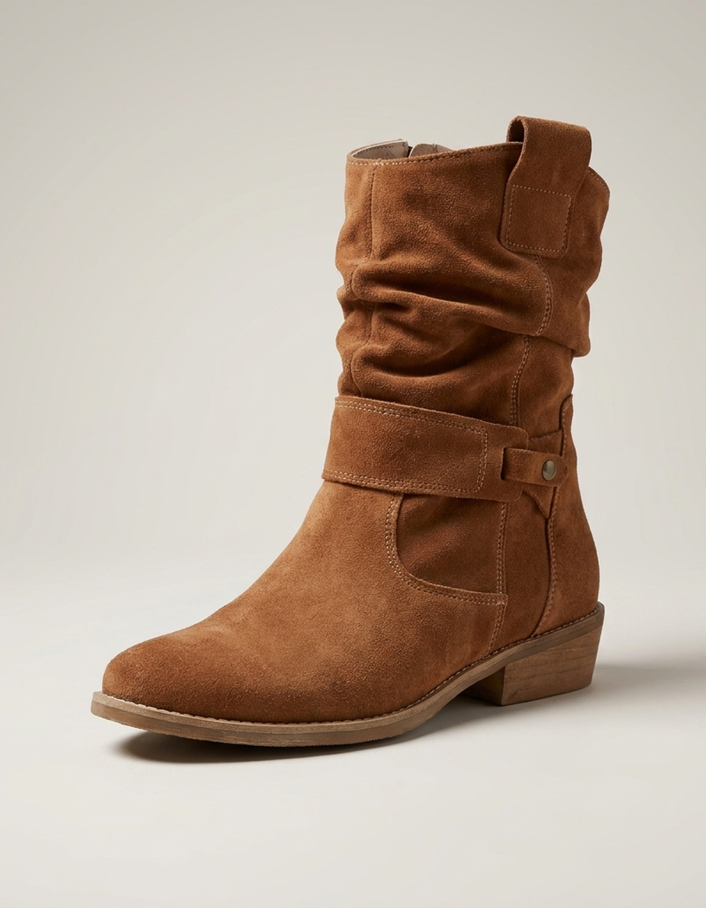 PLUXSTYLE::numise::womens-buckle-slouch-ankle-footwear::closeup-hero