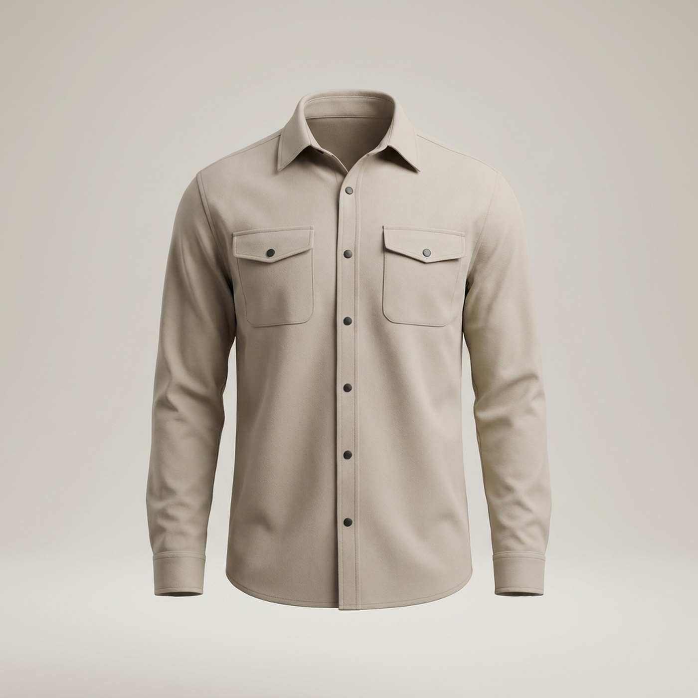 PLUXSTYLE::numise::mens-relaxed-utility-overshirt::pack-beige