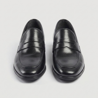 PLUXSTYLE::numise::mens-square-toe-penny-loafers::pack-black