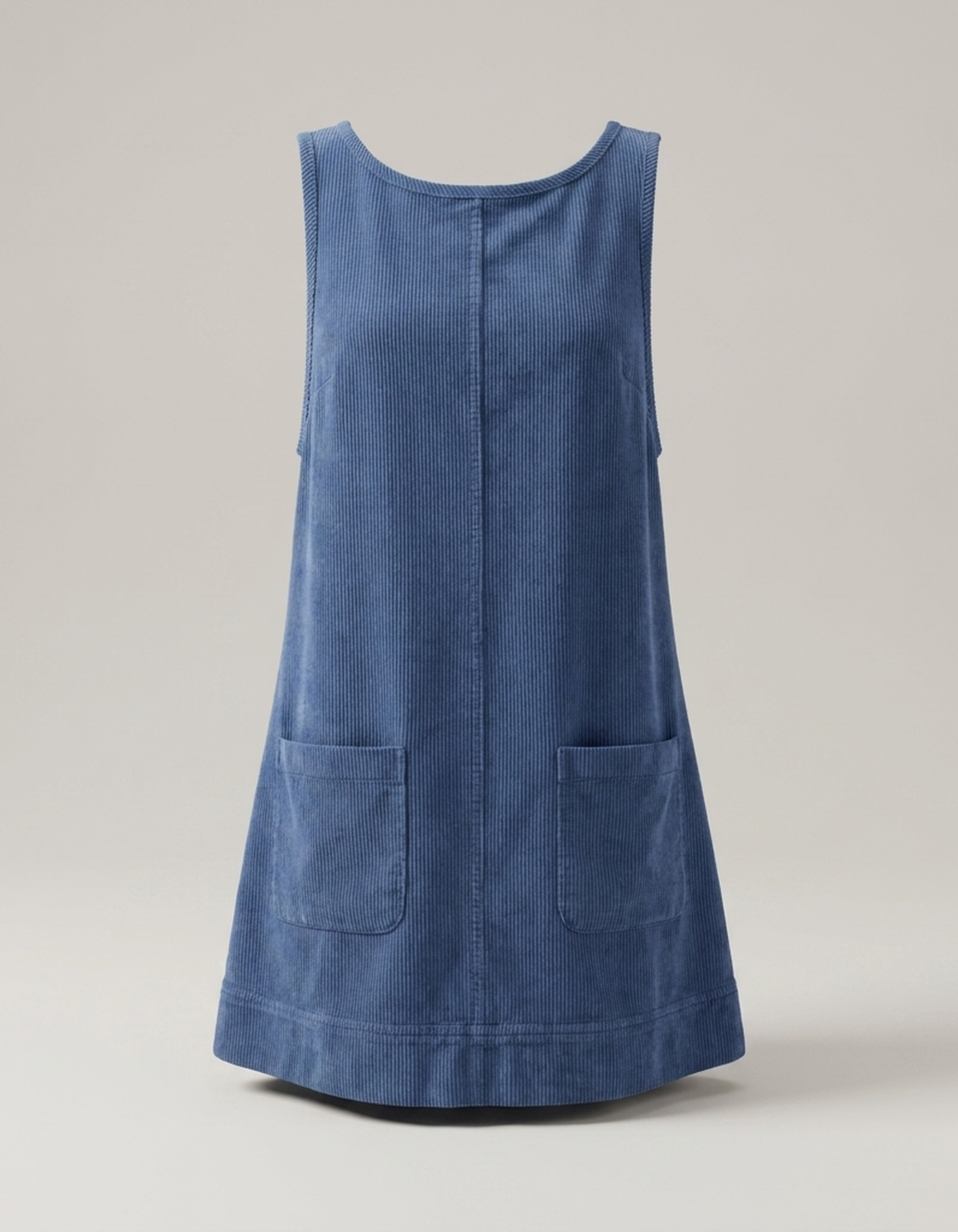 PLUXSTYLE::numise::relaxed-a-line-overall-dress::pack-blue