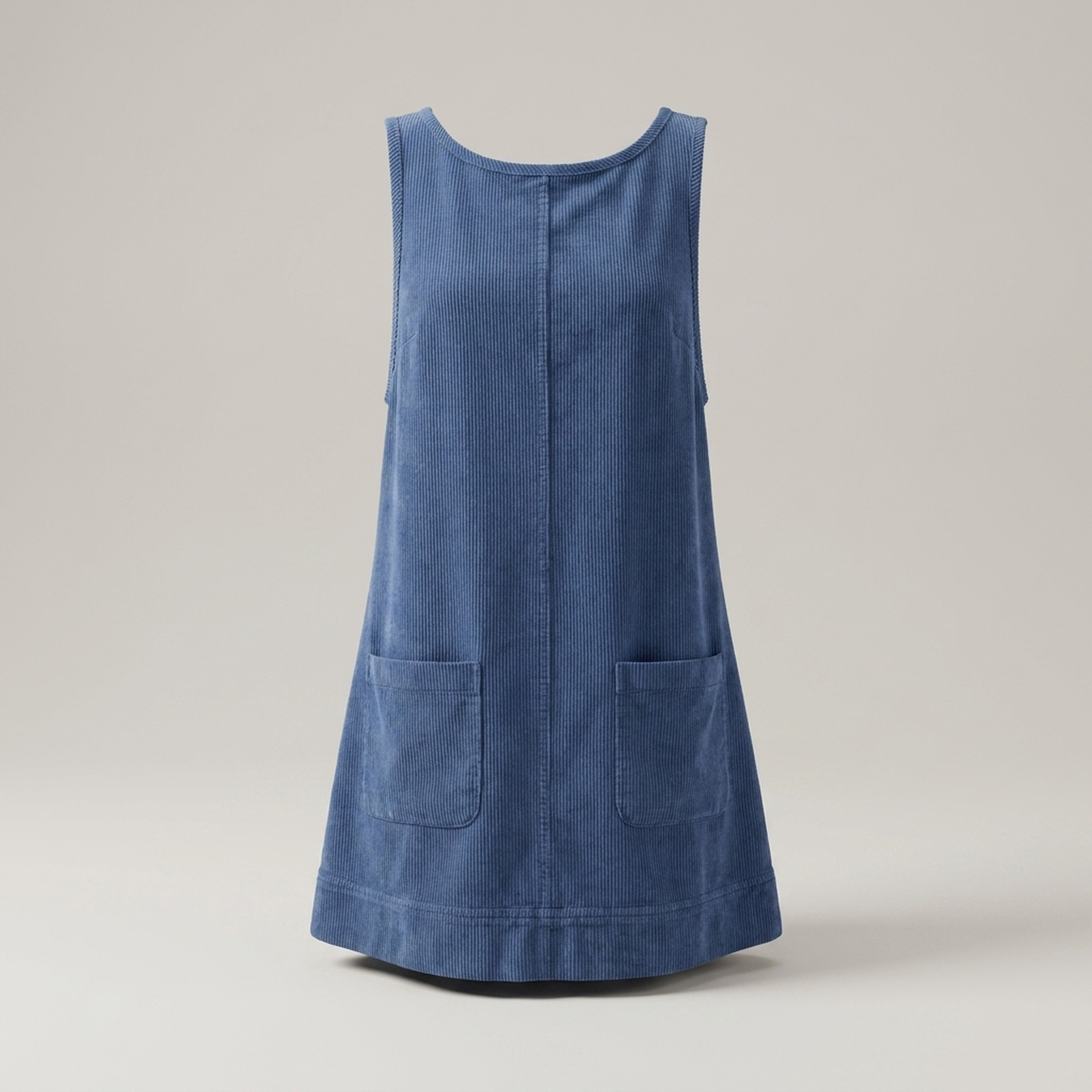 PLUXSTYLE::numise::relaxed-a-line-overall-dress::pack-blue