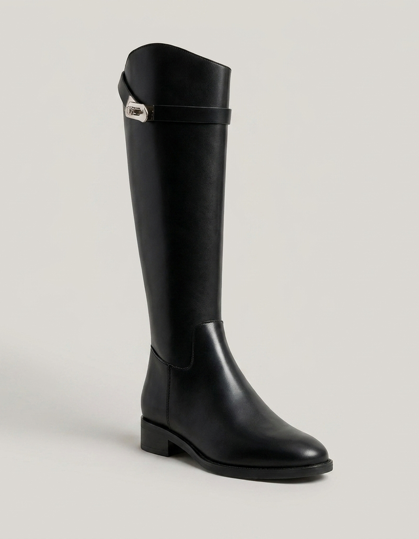 PLUXSTYLE::numise::buckle-detail-knee-high-boots::closeup-hero