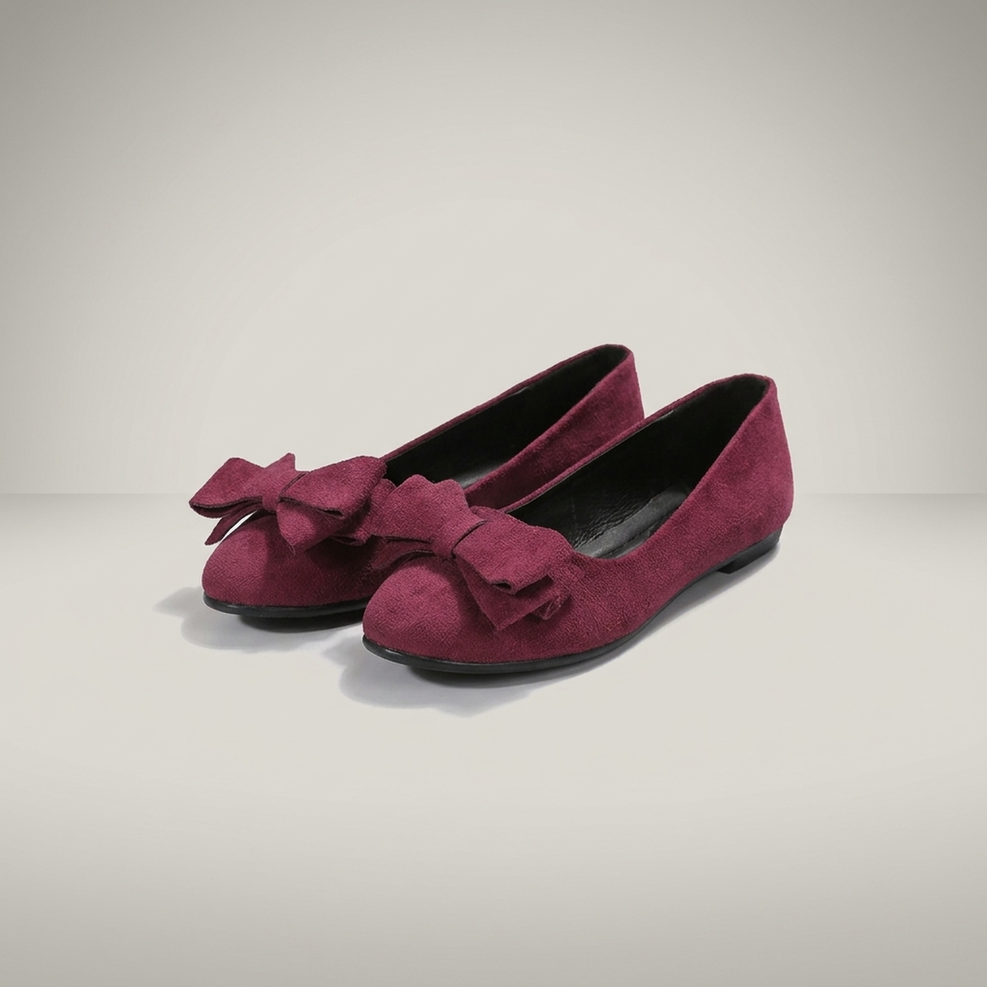 PLUXSTYLE::numise::annabelle-bow-detail-ballerina-flats::pack-red