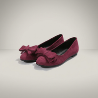 PLUXSTYLE::numise::annabelle-bow-detail-ballerina-flats::pack-red