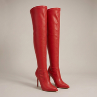 PLUXSTYLE::numise::pointed-toe-stiletto-over-the-knee-boots::closeup-detail