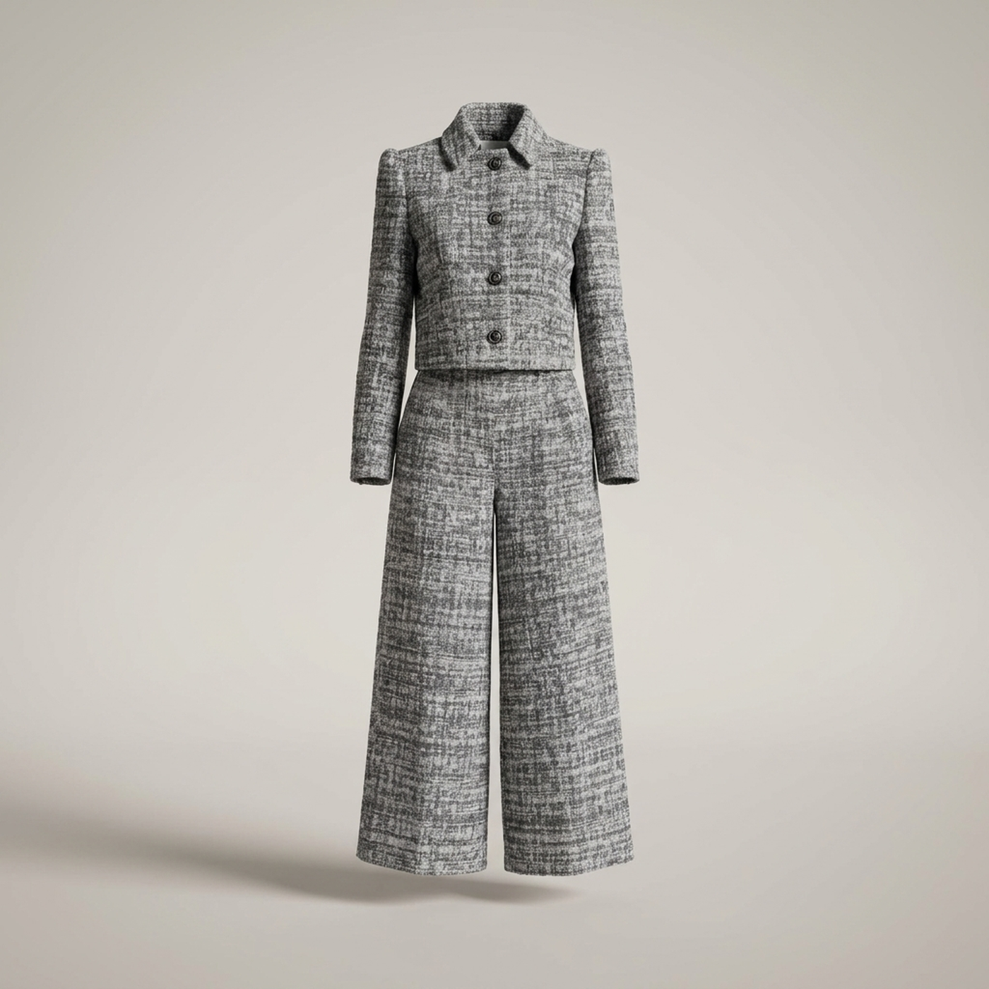 PLUXSTYLE::numise::harper-cropped-parka-wide-leg-bottoms-set::pack-grey