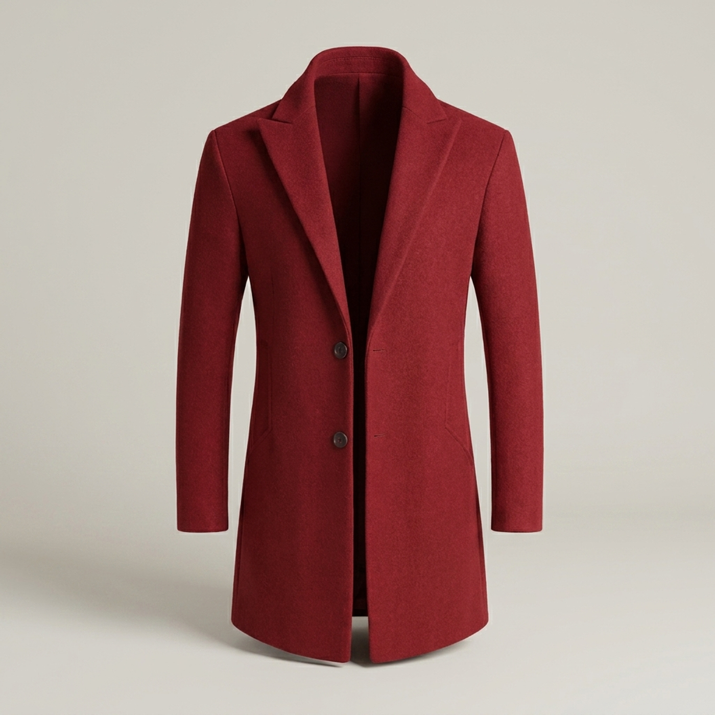 PLUXSTYLE::numise::mens-notched-lapel-parka::pack-red