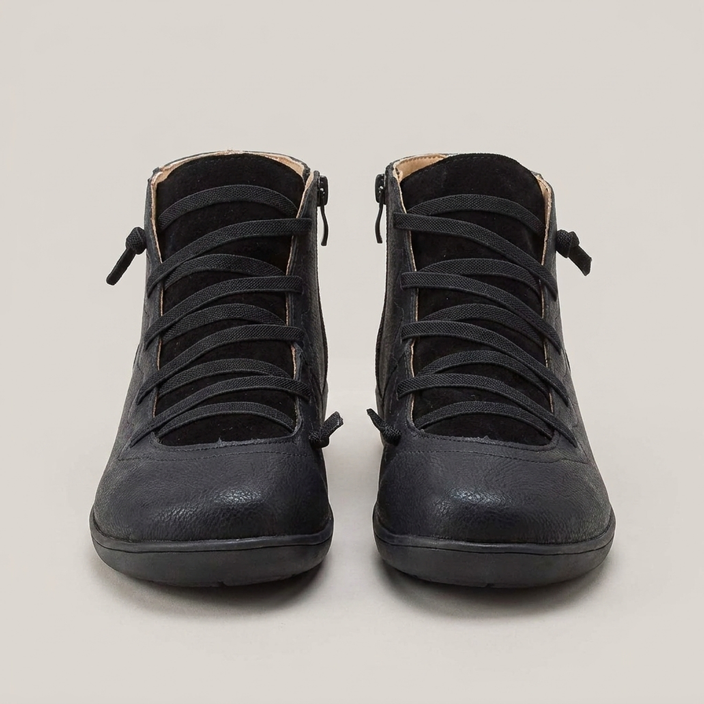 PLUXSTYLE::numise::womens-supportive-ankle-boots::pack-black