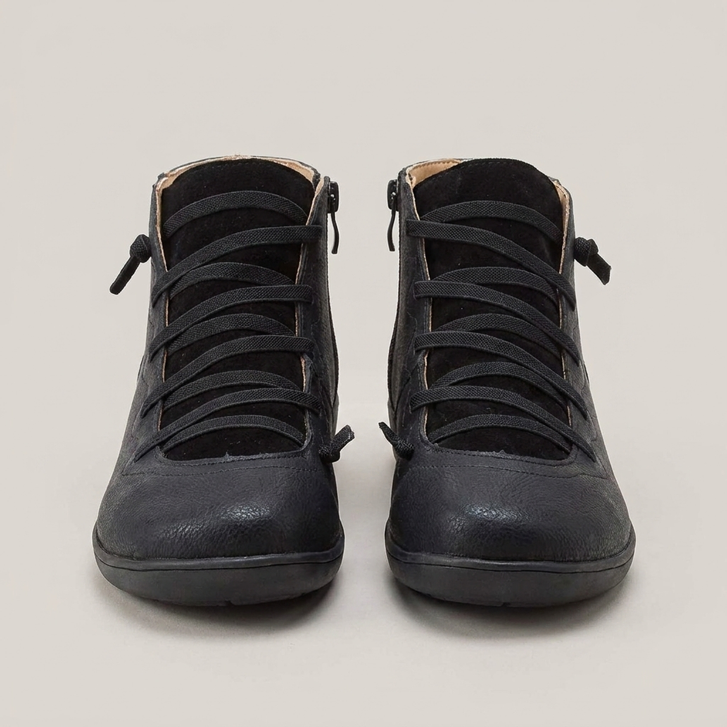 PLUXSTYLE::numise::womens-supportive-ankle-boots::pack-black